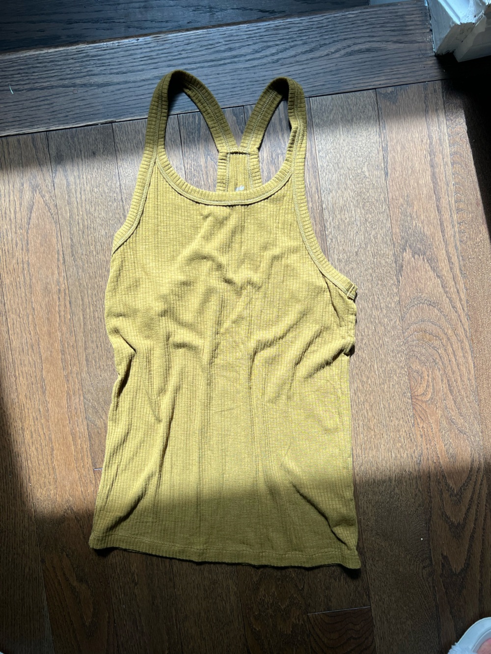 aerie Olive Ribbed Racerback Tank